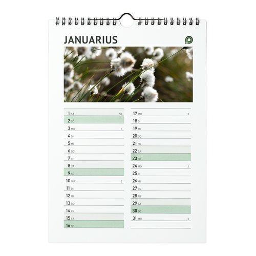 Wire-o Wall Calendars, A4 Half, 4/4 colours 3