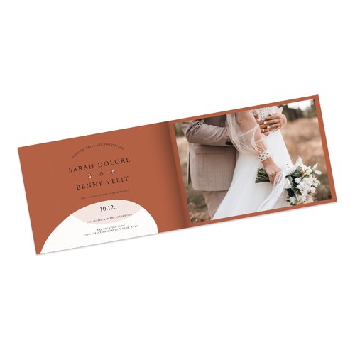 Wedding cards with spot relief varnishs, A6-Square 4