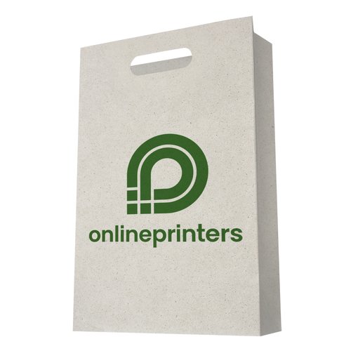 Nat. paper die cut handle bags, 30 x 40 x 10 cm 3