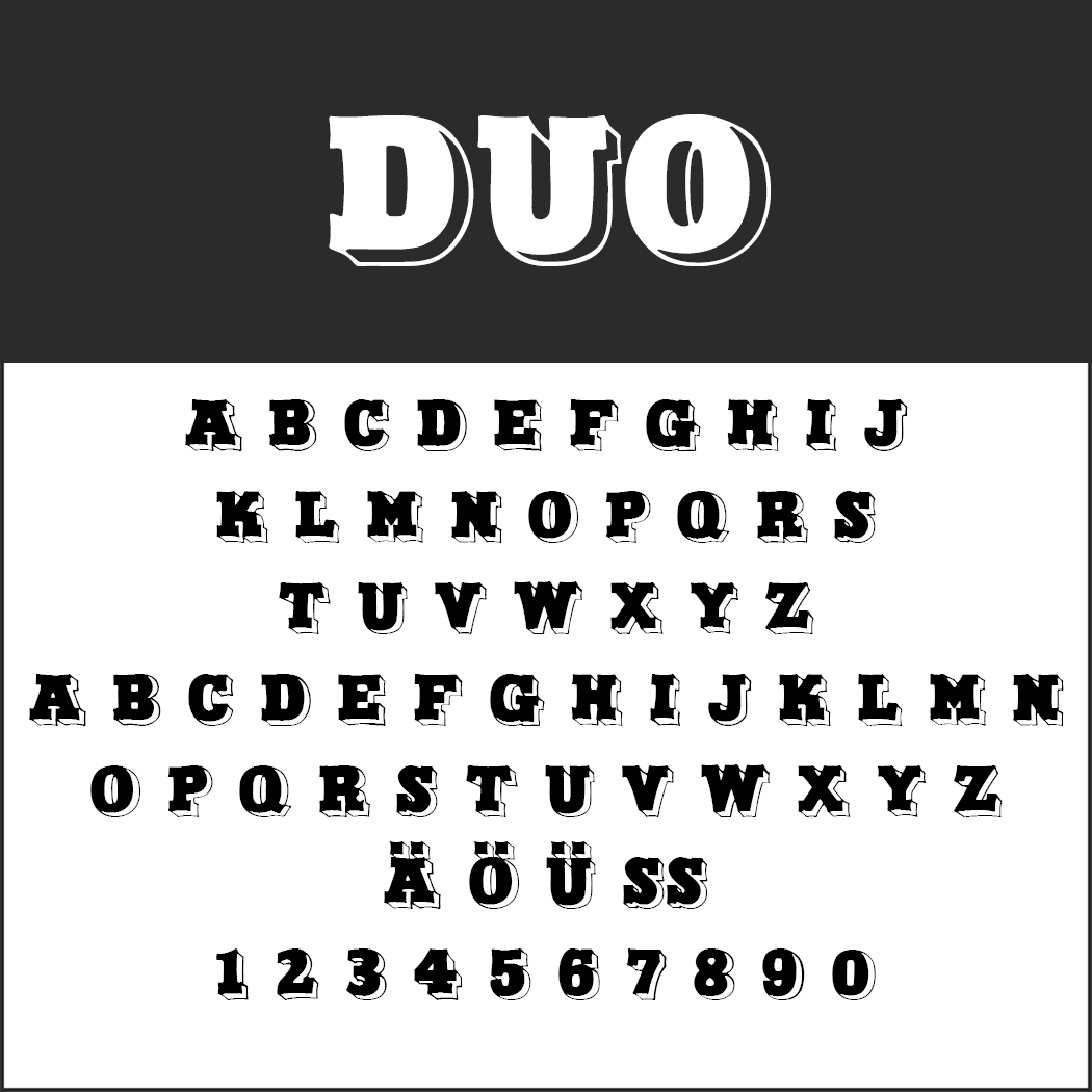 Poster font Duo