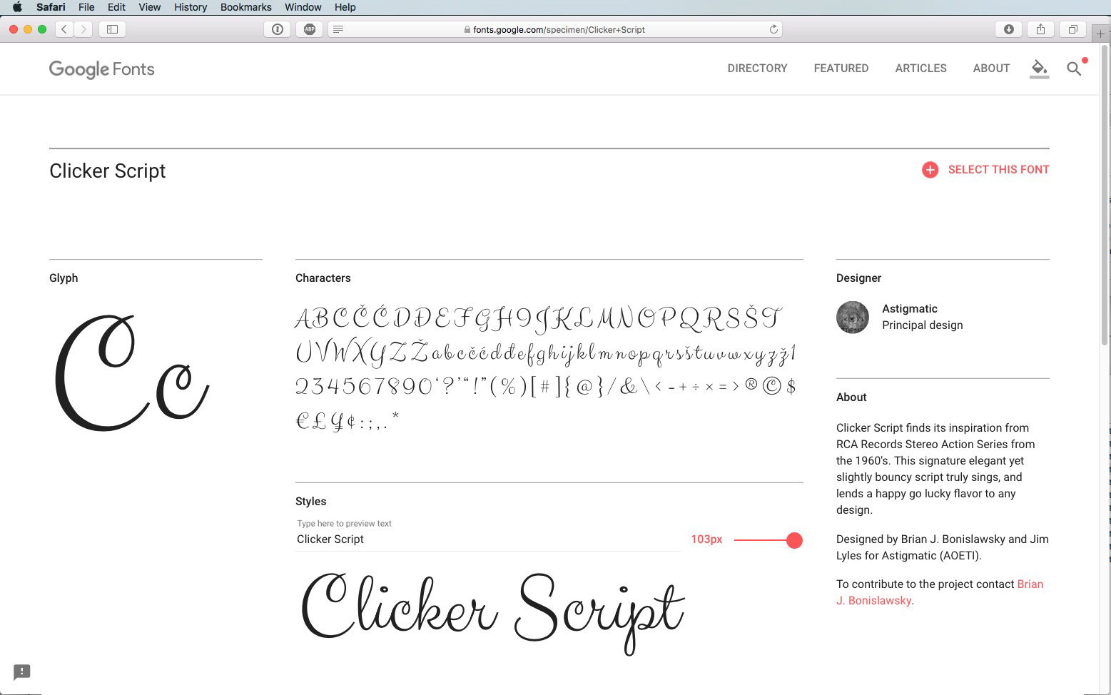 Clicker Script Font 